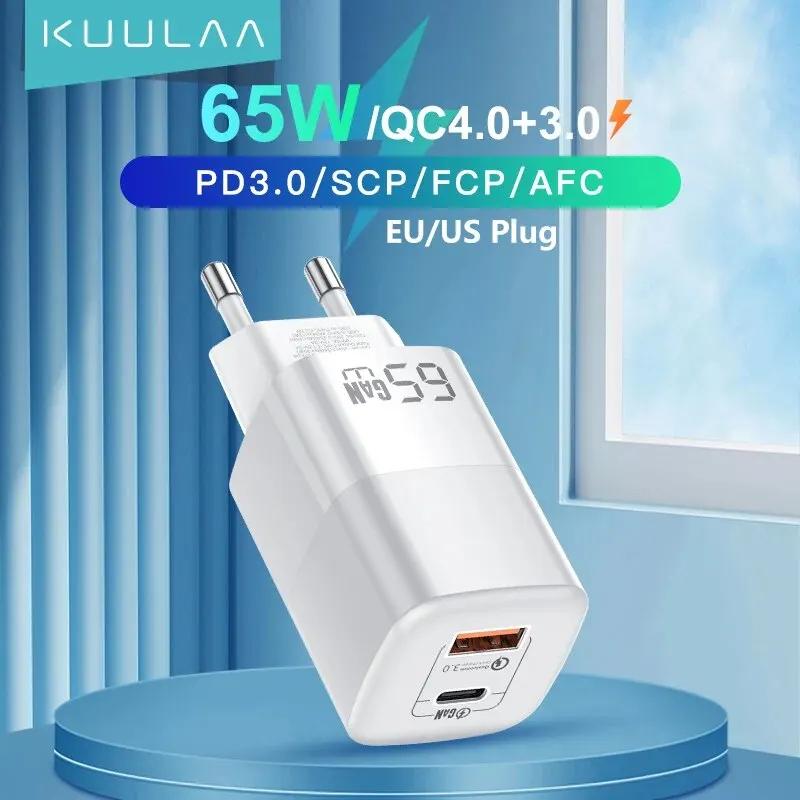 KUULAA GaN ޼  4.0 3.0 CŸ PD USB ,  15, 14, 13  ƽ, ƮϿ  , 65W
